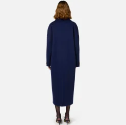 Capispalla|Elisabetta Franchi Cappotto over in lana Navy