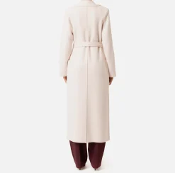 Capispalla|Elisabetta Franchi Cappotto vestaglia in lana e cashmere con stemma Lattice