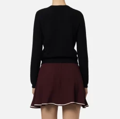 Maglieria E Felpe|Elisabetta Franchi Cardigan in lana bouclé con tasche in vela tecnica Nero