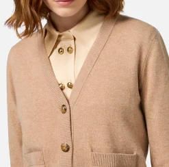 Maglieria E Felpe|Elisabetta Franchi Cardigan in misto cashmere CamelMelange