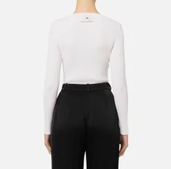 Maglieria E Felpe|Elisabetta Franchi Cardigan in viscosa effetto plissé Avorio