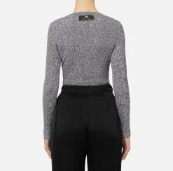 Maglieria E Felpe|Elisabetta Franchi Cardigan in viscosa effetto plissé Salepepe