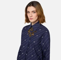 Bijoux|Elisabetta Franchi Collana Girocollo Con Doppio Filo Di Catena OroVintage