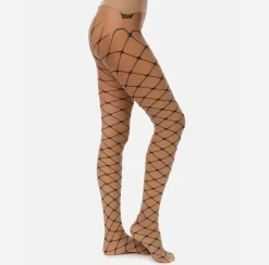 Collants|Elisabetta Franchi Collant Trama Monogram Nudo/Nero