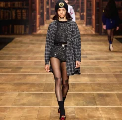 Maglieria E Felpe|Elisabetta Franchi Crop top in lana con filo paillettes Nero/Silver