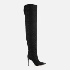 Stivali|Elisabetta Franchi Cuissardes Monogram Nero