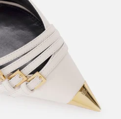 Décolleté|Elisabetta Franchi Décolleté in nappa con listini Burro