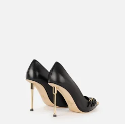 Décolleté|Elisabetta Franchi Décolleté in nappa con listini Nero