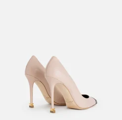 Décolleté|Elisabetta Franchi Décolleté in nappa con puntalino Étoile Carne/Nero