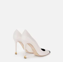 Décolleté|Elisabetta Franchi Décolleté in nappa con puntalino Étoile Burro/Nero