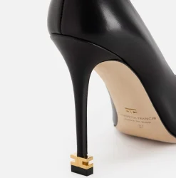 Décolleté|Elisabetta Franchi Décolleté in nappa con puntalino Étoile Nero