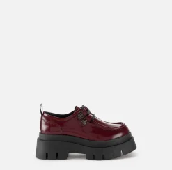 Sneakers E Scarpe Basse|Elisabetta Franchi Derby in pelle con plateau RougeNoir