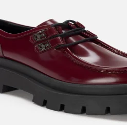 Sneakers E Scarpe Basse|Elisabetta Franchi Derby in pelle con plateau RougeNoir