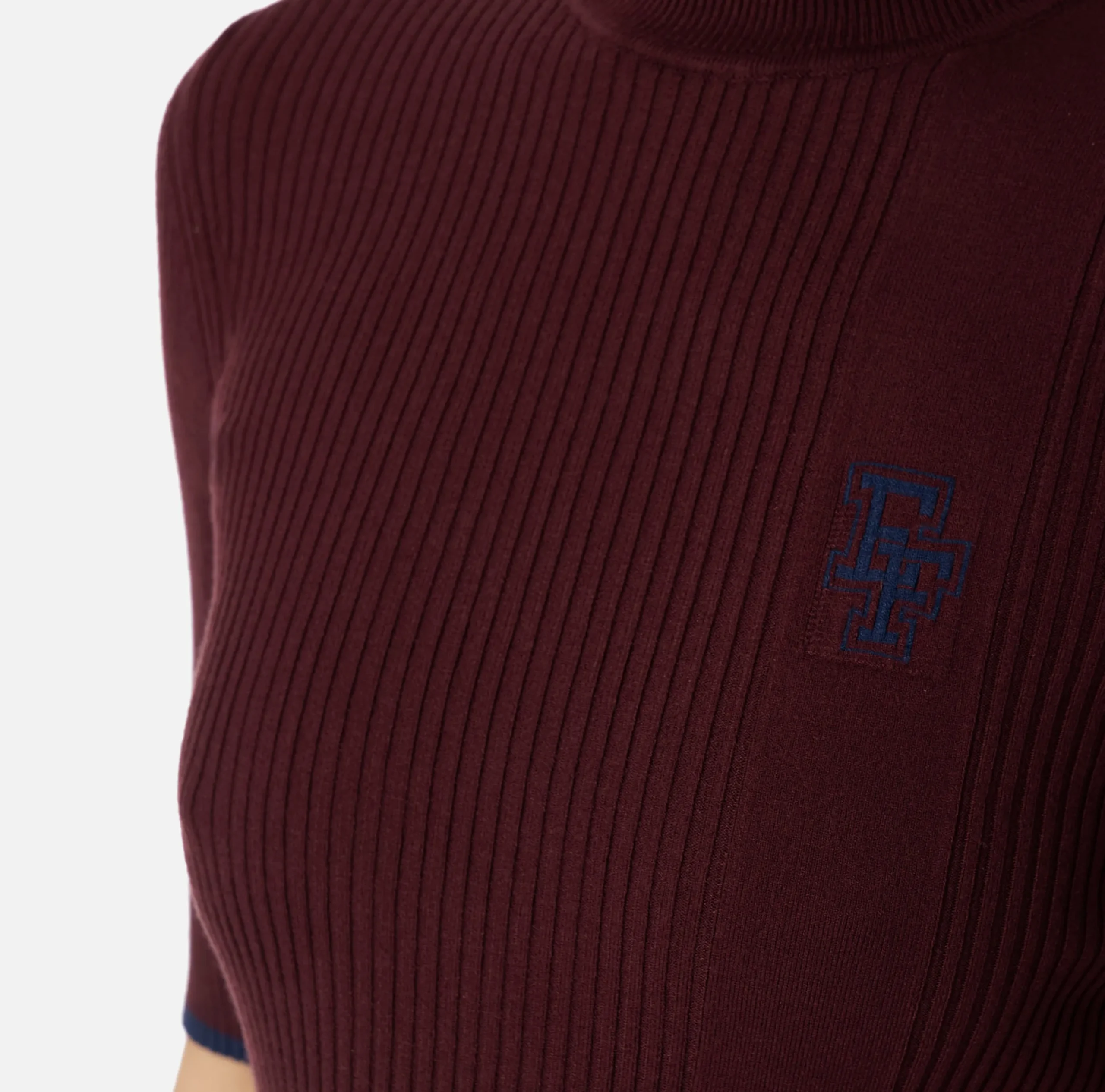 Maglieria E Felpe|Elisabetta Franchi Dolcevita in viscosa con logo college Oro