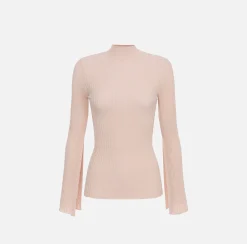 Maglieria E Felpe|Elisabetta Franchi Dolcevita in viscosa e lurex a costine Carne