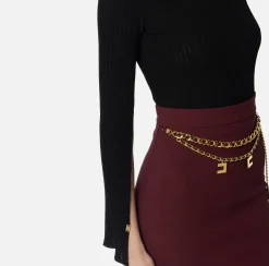 Maglieria E Felpe|Elisabetta Franchi Dolcevita in viscosa e lurex a costine Nero