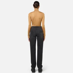 Maglieria E Felpe|Elisabetta Franchi Dolcevita in viscosa lucida a costine Bronze