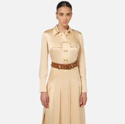 Cinture|Elisabetta Franchi Dune Belt Cuoio/Nero