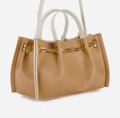 Borse A Mano|Elisabetta Franchi Dune Mini Shoulder Cammello/Burro