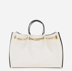 Borse A Mano|Elisabetta Franchi Dune Shopper Burro/Nero