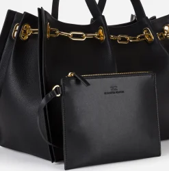 Borse A Mano|Elisabetta Franchi Dune Shopper Nero