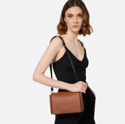 Borse A Tracolla|Elisabetta Franchi Dune Shoulder Cuoio/Nero