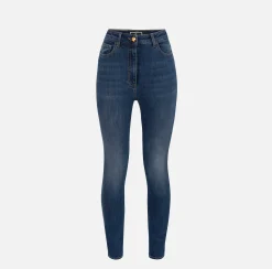 Jeans|Elisabetta Franchi Jeans skinny in cotone stretch Bluedenim