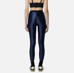 Pantaloni E Shorts|Elisabetta Franchi Leggings in lycra lucida con elastico logato Navy