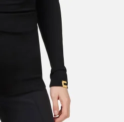 Top, T-Shirt & Body|Elisabetta Franchi Maglia in jersey con drappeggio Nero