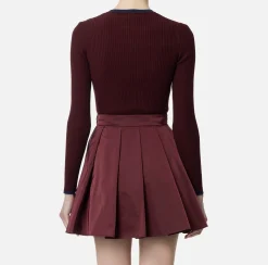 Maglieria E Felpe|Elisabetta Franchi Maglia in viscosa con logo college Oro