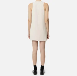 Mini Abiti|Abiti|Elisabetta Franchi Miniabito boxy in crêpe con collana Burro