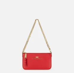 Borse A Spalla|Elisabetta Franchi Miniborsa a tracolla in pelle con lettering RedPassion