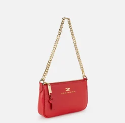 Borse A Spalla|Elisabetta Franchi Miniborsa a tracolla in pelle con lettering RedPassion