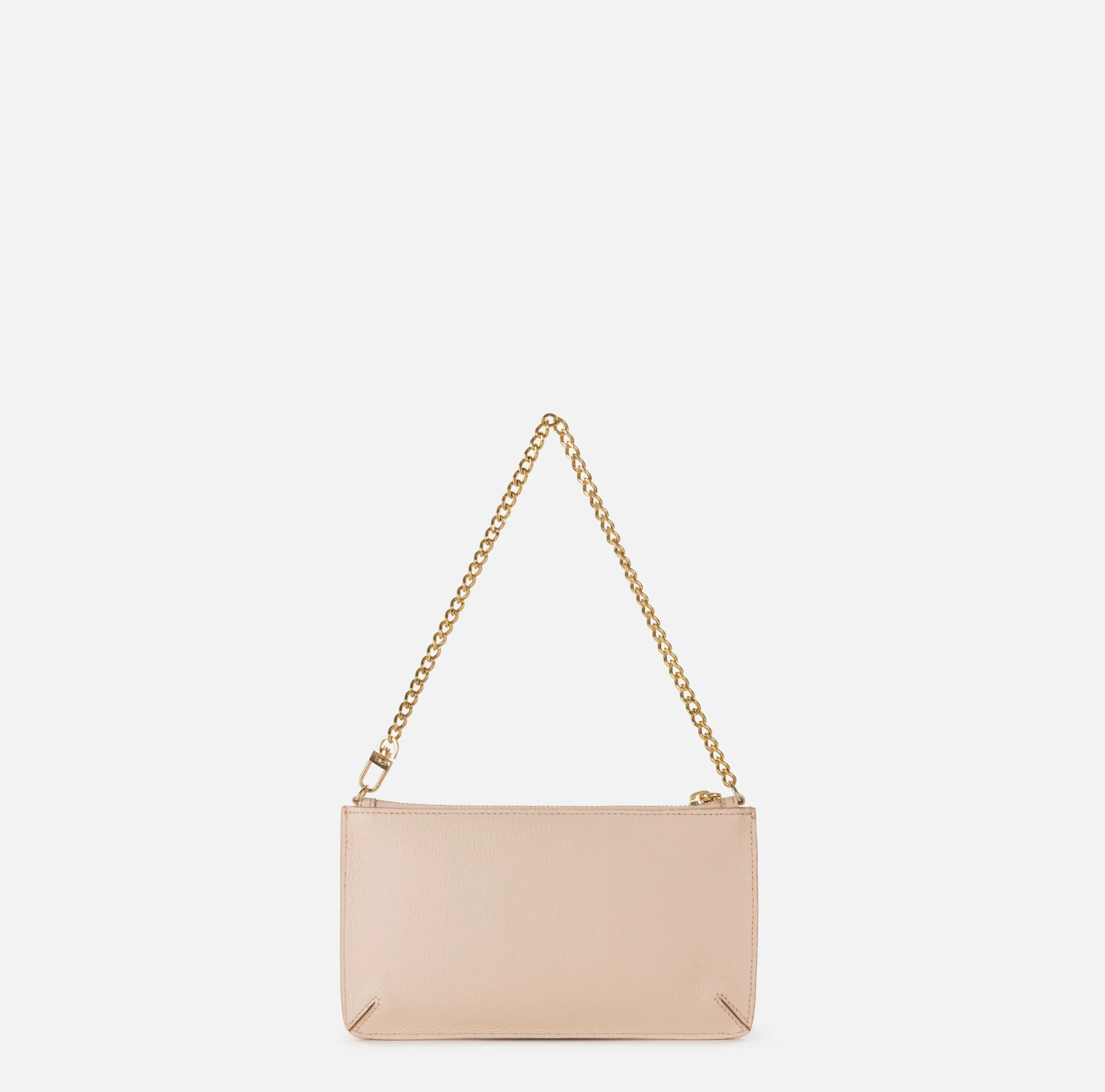 Borse A Spalla|Elisabetta Franchi Miniborsa baguette a tracolla in pelle con lettering Carne