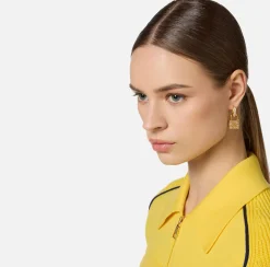Bijoux|Elisabetta Franchi Orecchini coppia lucchetti OroGiallo
