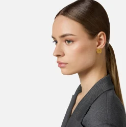 Bijoux|Elisabetta Franchi Orecchini stemma logo OroGiallo