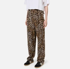 Tailleur|Pantaloni E Shorts|Elisabetta Franchi Pantalone dritto in crêpe con doppie pinces Animalier