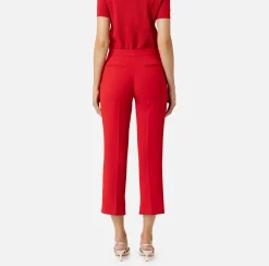 Pantaloni E Shorts|Elisabetta Franchi Pantalone in crêpe con spacchetti RedPassion