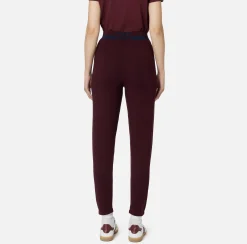 Pantaloni E Shorts|Elisabetta Franchi Pantalone jogger in viscosa con bande logo Oro