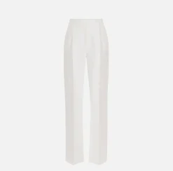 Pantaloni E Shorts|Elisabetta Franchi Pantaloni in crêpe con pinces Avorio