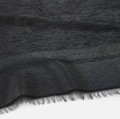 Sciarpe|Elisabetta Franchi Pashmina in jacquard lurex con pattern righe diagonali e logo Nero