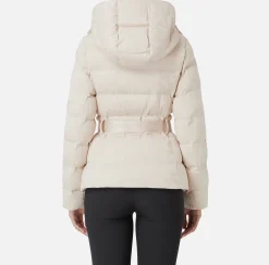 Capispalla|Elisabetta Franchi Piumino corto in nylon jacquard lettering Lattice