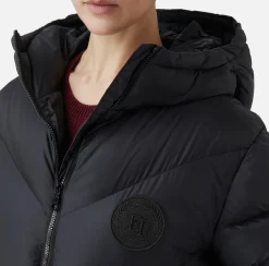 Capispalla|Elisabetta Franchi Piumino over in nylon lucido Nero