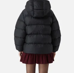 Capispalla|Elisabetta Franchi Piumino over in nylon lucido Nero