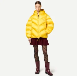 Capispalla|Elisabetta Franchi Piumino over in nylon lucido Mimosa