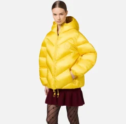 Capispalla|Elisabetta Franchi Piumino over in nylon lucido Mimosa