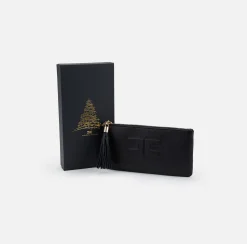 Portafogli|Elisabetta Franchi Pochette Logo Nero