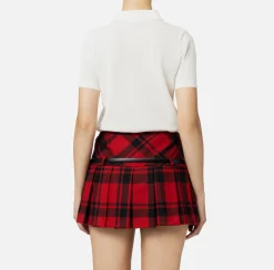 Maglieria E Felpe|Elisabetta Franchi Polo in viscosa punto rete con intarsio Avorio