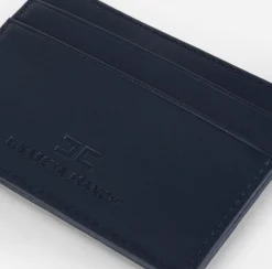 Portafogli|Elisabetta Franchi Porta Tessere Monogram Cammello/Blu