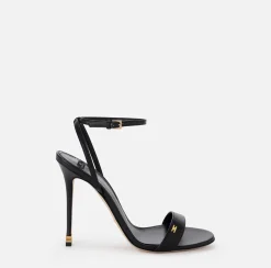 Sandali|Elisabetta Franchi Sandali Étoile in nappa con cinturino alla caviglia Nero